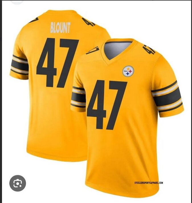 Men Pittsburgh Steelers 47 Blount Yellow 2024 Nike Limited NFL Jersey style 2